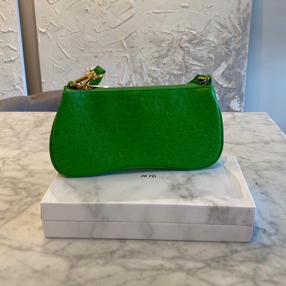 JW PEI Shoulder Bag - Grass Green Ostrich